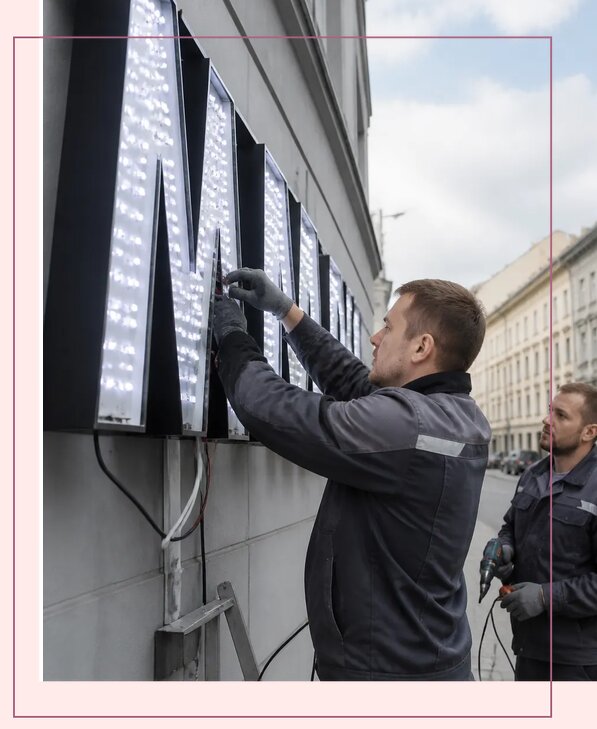 Изготовление и монтаж светодиодных LED вывесок в Элисте